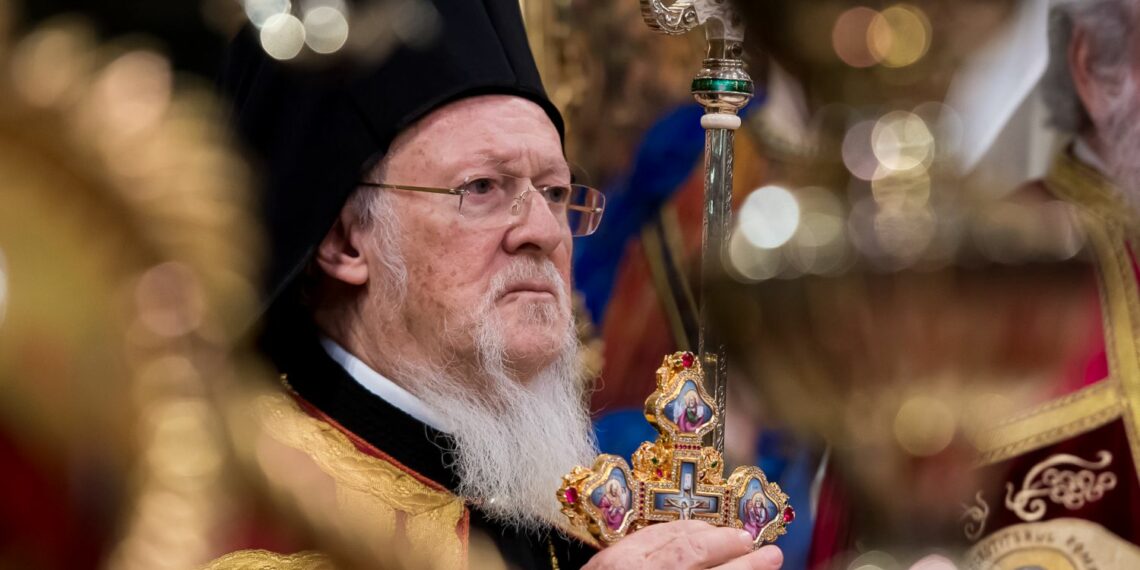 Ecumenical Patriarch at Holy Archangels Church in Sosthenion (live)