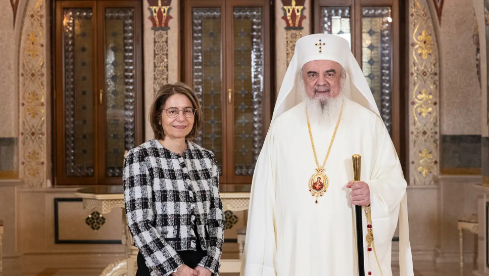 Patriarhul României o salută pe Ambasadorul Greciei Evangelia Grammatica