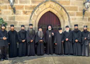Archbishop of Australia welcomes Brotherhood of Panagia Pantanassa Monastery